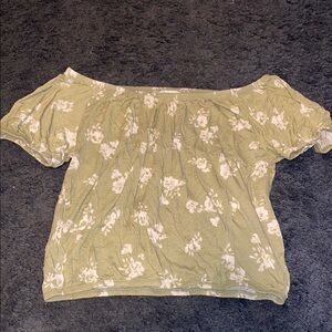Arizona Jean Company Green and White Blouse